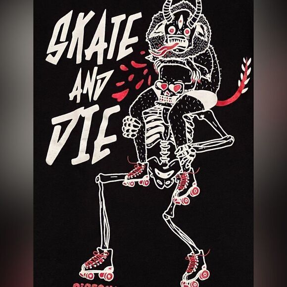 Pigeon’s SkateWear Black Tee, size L - Picture 2 of 5